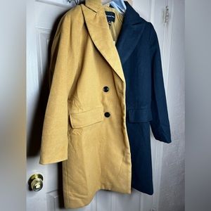 Who What Wear Black/Tan Women’s PeaCoat M